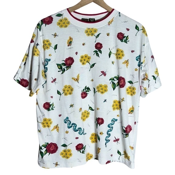 Outback Red Vintage Floral Garden T-Shirt - Size L - Picture 1 of 6